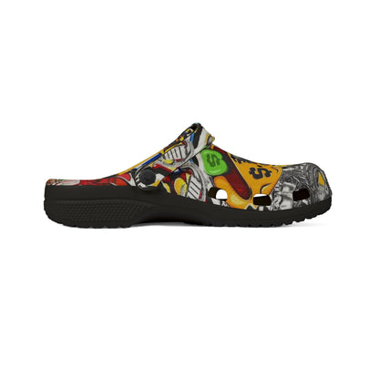 Graffiti Art EVA Foam Clogs - Colorful and Trendy Comfort Shoes