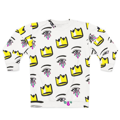 Crown & Crying Eye Pattern, Colorful Streetwear