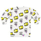 Crown & Crying Eye Pattern, Colorful Streetwear