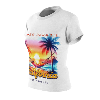 California Summer Paradise Damen Cut &amp; Sew Tee - Beach Vibes T-Shirt