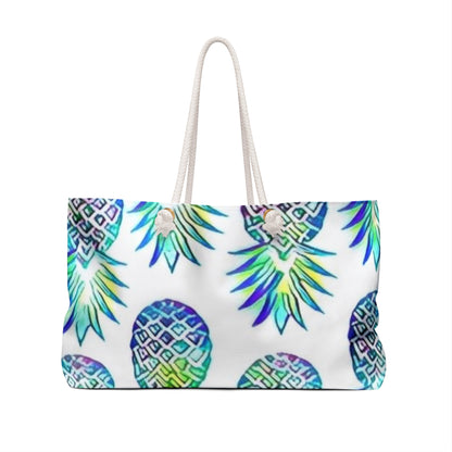 Tropical Pineapple Vacay Tote Bag - Colorful Travel Tote for Beach, Vacation & Everyday Use