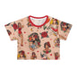 Vintage Tattoo Print Crop Tee - Retro Style for Trendsetters