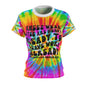Tie-Dye Women's Tee — 'Ready to Leave Work' Relaxed Graphic Shirt