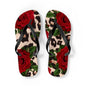 Rose Print Flip Flops - Stylish Summer Sandals for Beach & Casual Wear