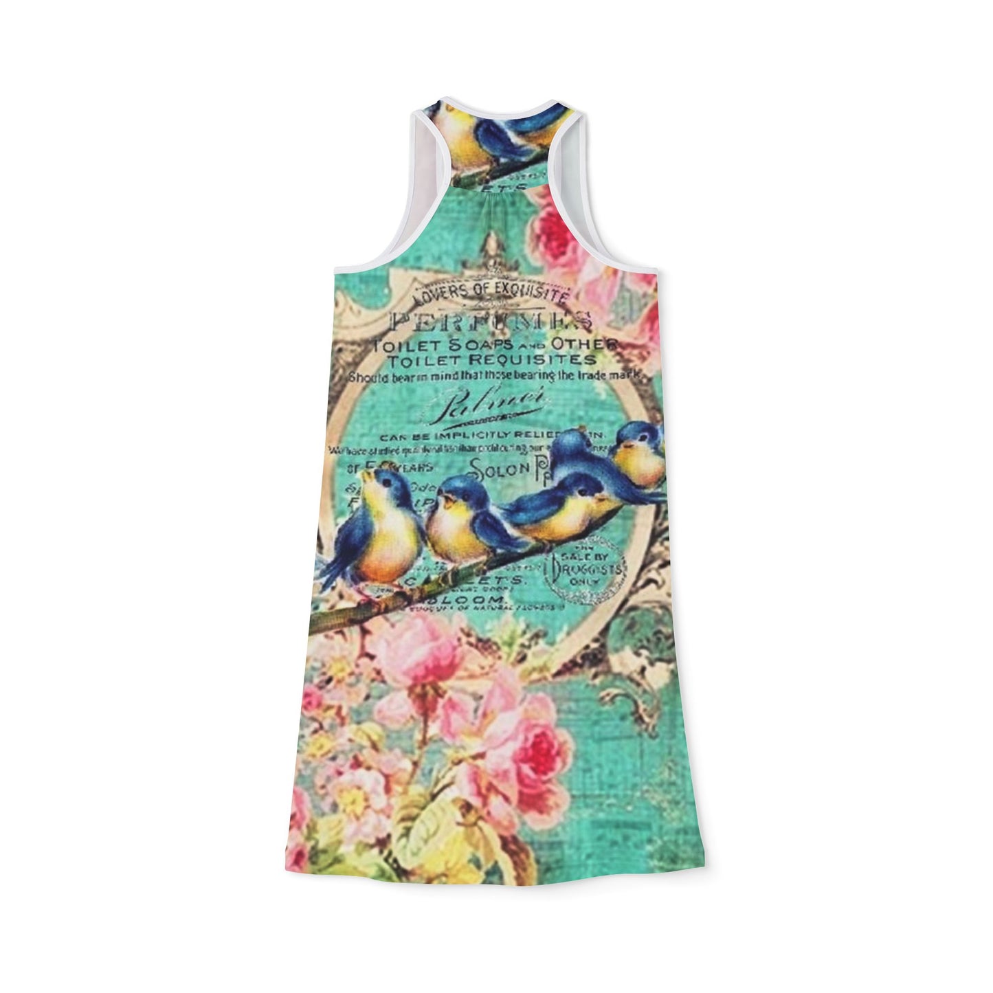 Vintage Bluejay Floral Women's Summer Dress