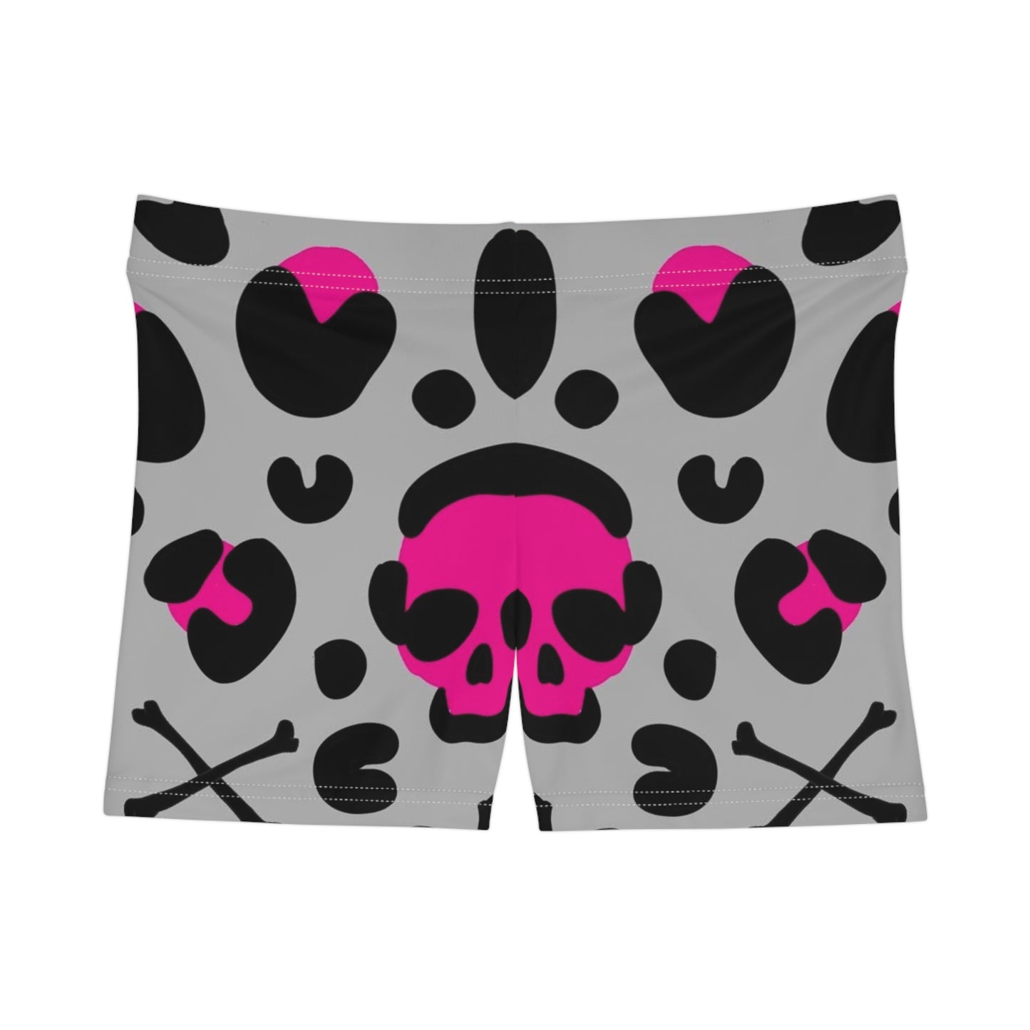 Trendy Skull Print Women's Shorts - Edgy and Stylish Activewear
