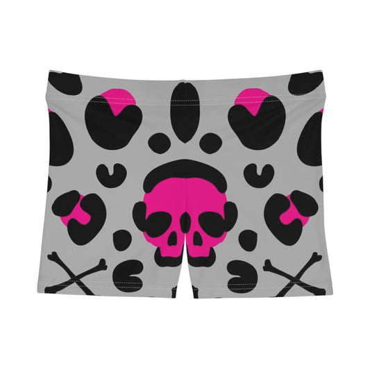 Trendy Skull Print Women's Shorts - Edgy and Stylish Activewear