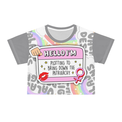 “Plotting To Bring Down The Patriarchy” Crop Tee