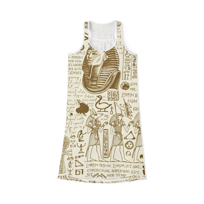Ancient Egyptian Print Racerback Dress for Women