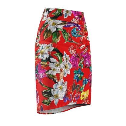 Vibrant Floral Women's Pencil Skirt