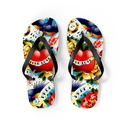 Colorful True Love Flip Flops - Stylish Summer Sandals for Beach Lovers