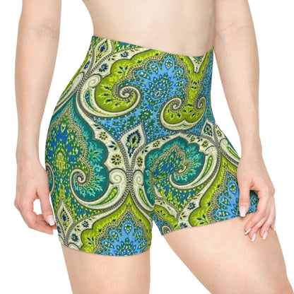 Stylish Women's Biker Shorts with Floral Leopard Print