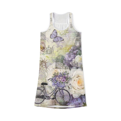 Vintage Paris Purple Spring Women's Summer Dress