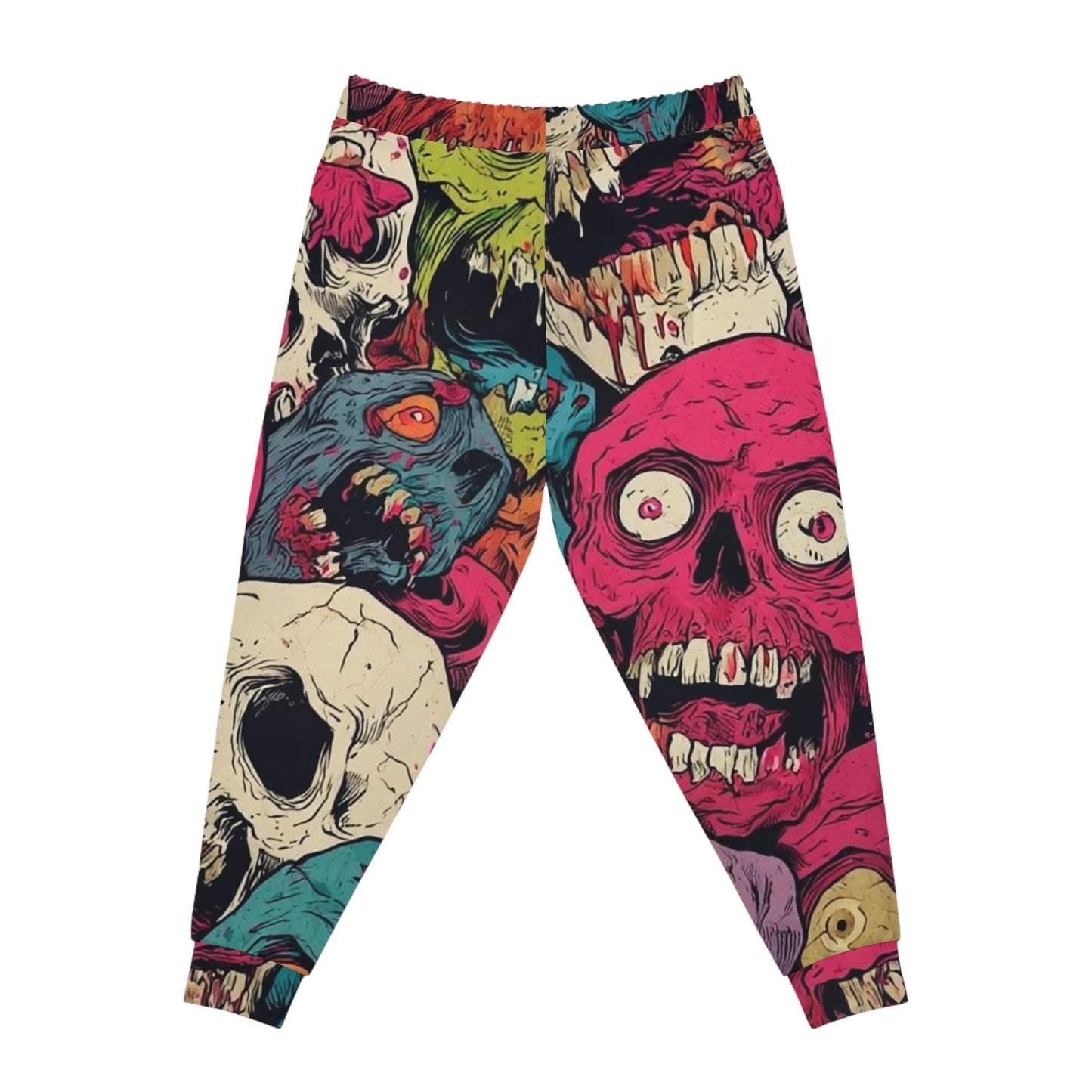 Skull Mashup Joggers — Colorful Horror Graphic Athletic Pants