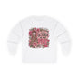 Breast Cancer Awareness Long Sleeve Tee — "In October We Wear Pink" Floral Ribbon