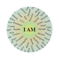 Round Affirmation Rug — "I AM" Positive Words Meditation Mat