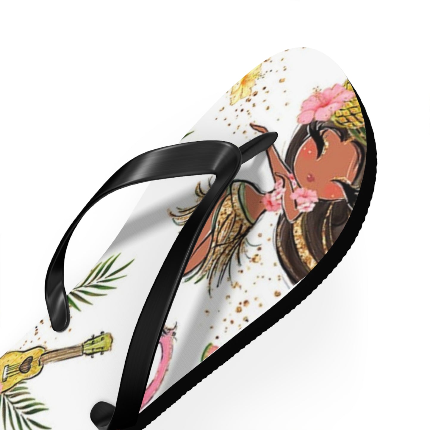 Tropical Vibe Flip-Flops mit Gitarre und tropischem Print