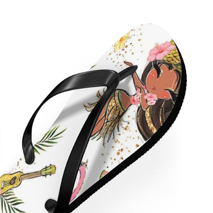 Tropical Vibe Flip-Flops mit Gitarre und tropischem Print