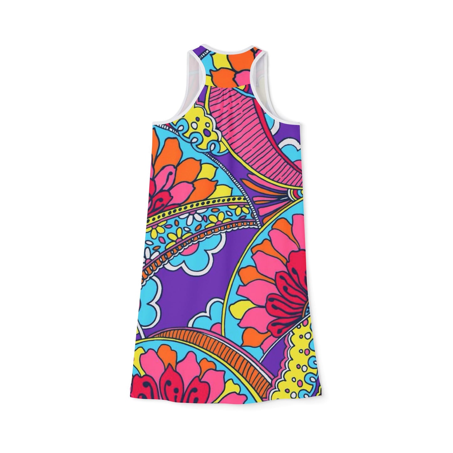 Colorful Floral Women's Racerback Dress - Perfect for Summer Events