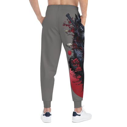 Samurai Floral Joggers — Japanese Sword AOP Athletic Pants