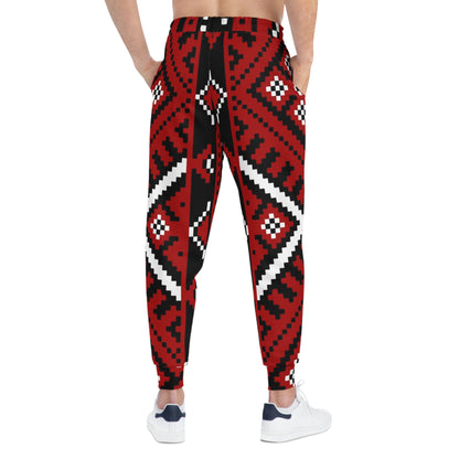 Aztec Red Pattern Joggers