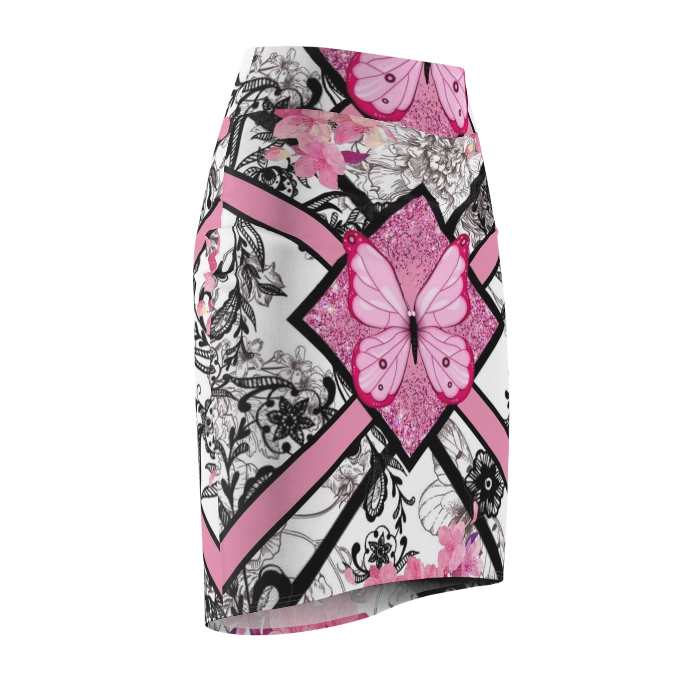 Butterfly Lace Women's Pencil Skirt