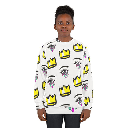 Crown & Crying Eye Pattern, Colorful Streetwear