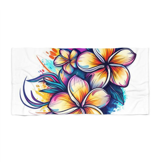 Tropical Floral Surfboard Heavyweight Xl Beach Towel