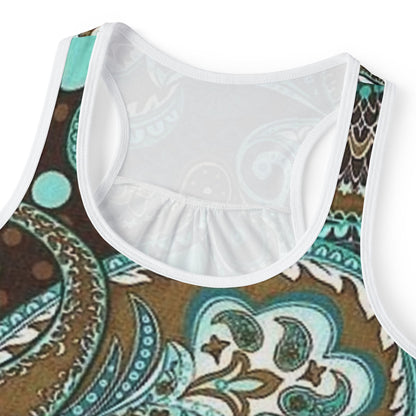 Bohemian Floral Women's Tank Top - Perfect for Summer and Casual Wear