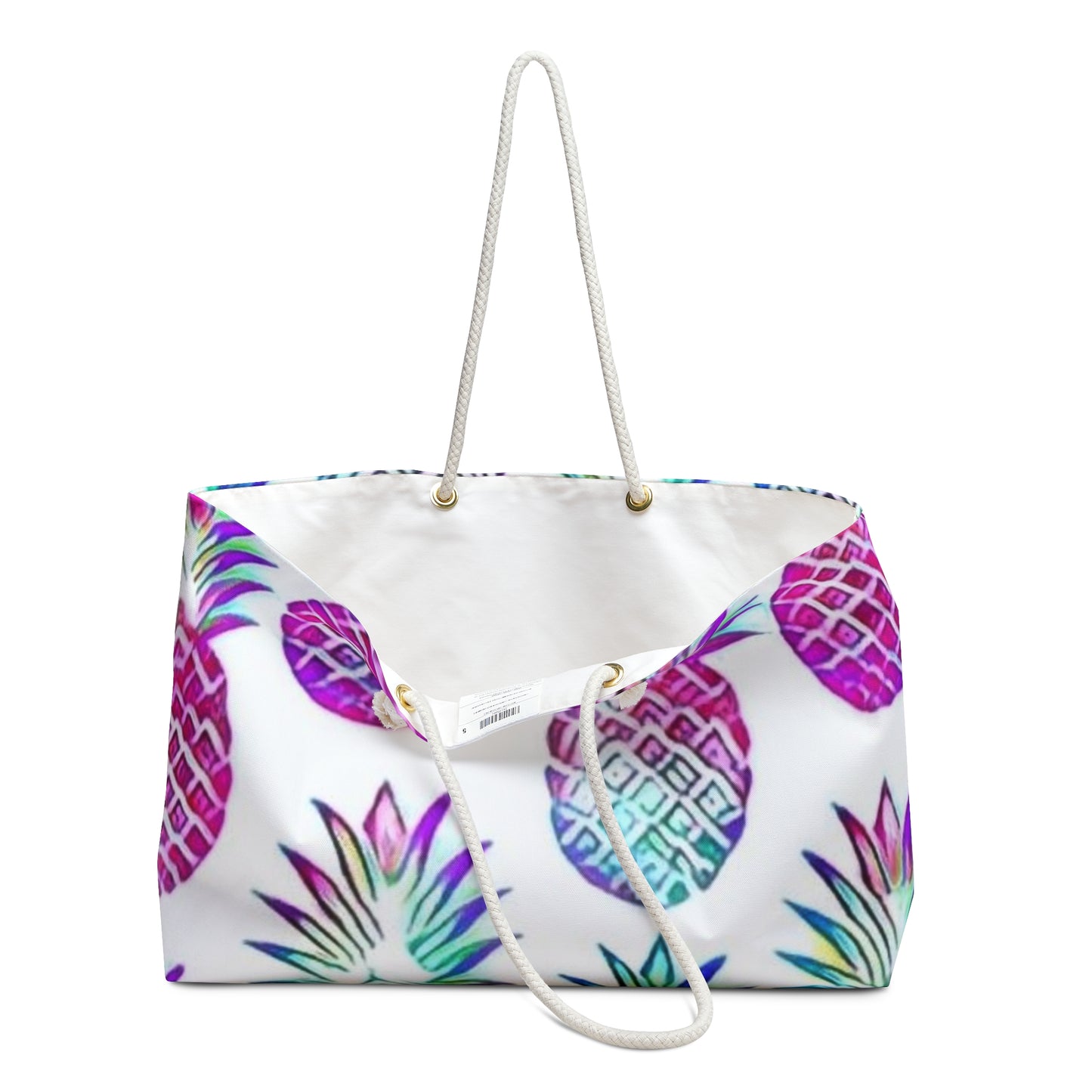 Tropical Pineapple Vacay Tote Bag - Colorful Travel Tote for Beach, Vacation & Everyday Use