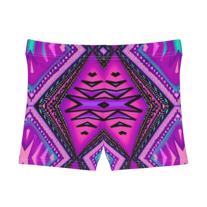 Vibrant Neon Geometric Women's Shorts