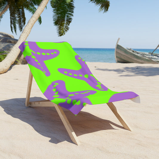 Buntes Strandtuch mit Seesternenmotiv – perfekt für Sommerspaß!