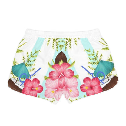 Tropical Floral Design Women's Casual  Shorts - Beach Vibes & Summer Style