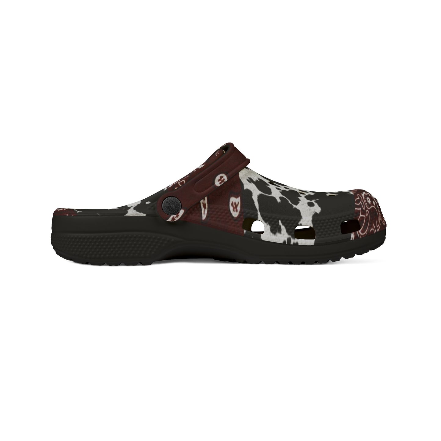 Western Style EVA Foam Rubber Shoes with Star & Cow Print