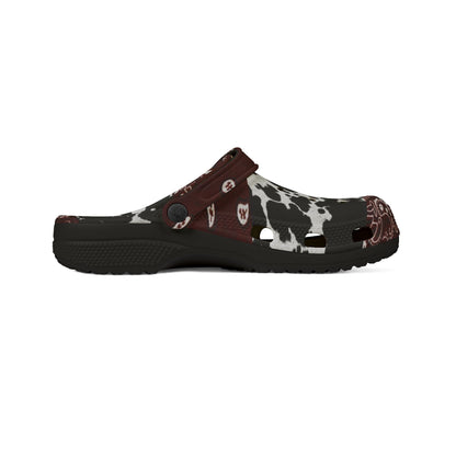 Western Style EVA Foam Rubber Shoes with Star & Cow Print