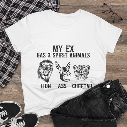 Funny Spirit Animal Tee for Women, Casual Wear, Gift for Friends, Humorous Shirt, Birthday Present, Novelty Clothing