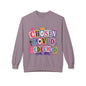 Christian Crewneck Sweatshirt — "Chosen Loved Redeemed" Colorful Faith Design
