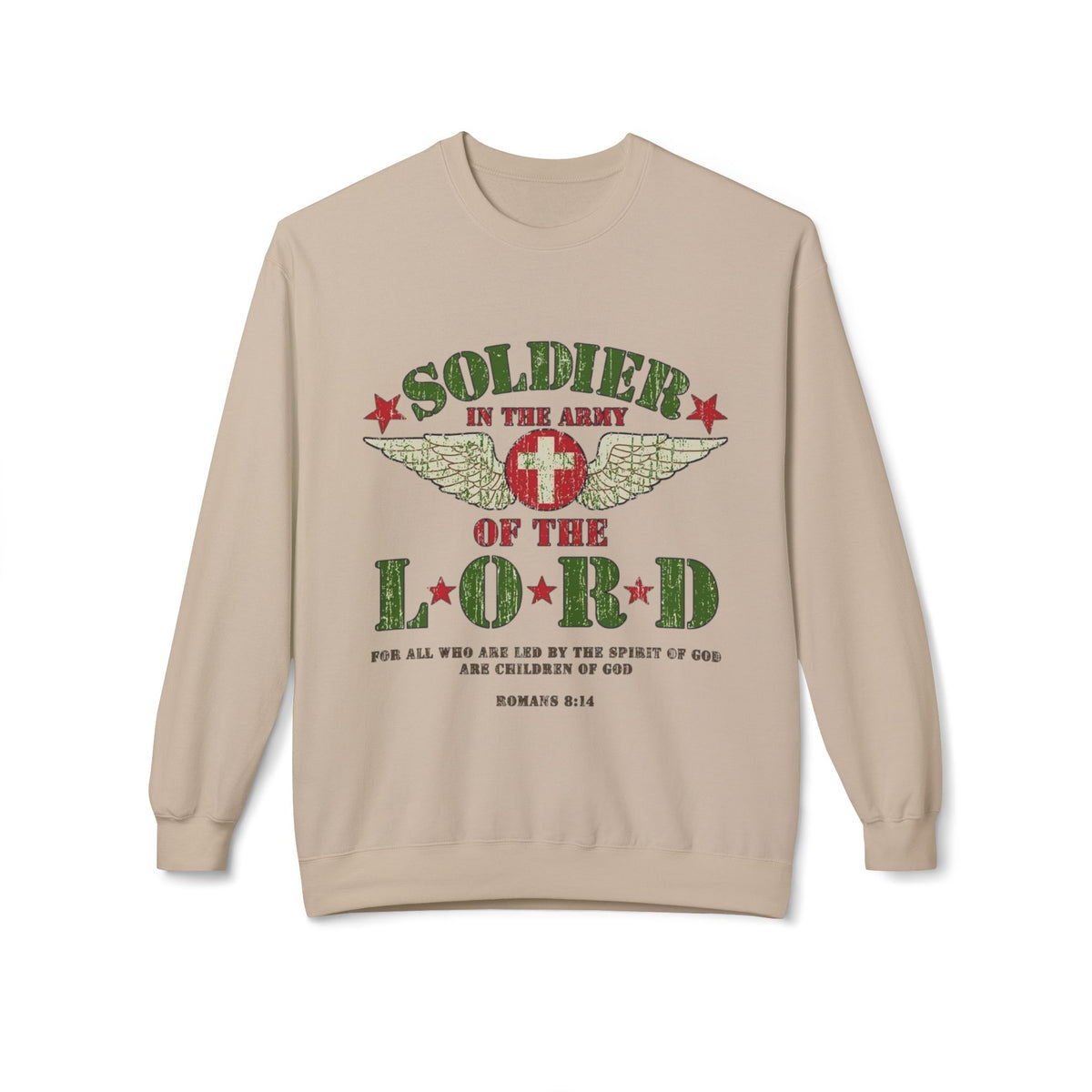 Soldier in the Army of the Lord Crewneck Sweatshirt — Christian Military Faith Tee