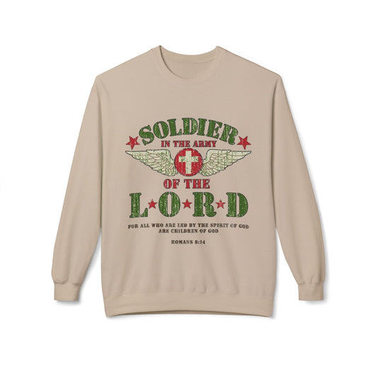 Soldier in the Army of the Lord Crewneck Sweatshirt — Christian Military Faith Tee