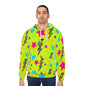 Electric Vibe Unisex Pullover Hoodie, Neon Lightning Stars, Streetwear Fashion, Gift for Him, Her, Music Festivals, Summer Nights