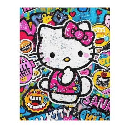 Hello Kitty Pop Art Area Rug – Colorful Cartoon Kids Room Decor
