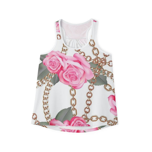 Floral Chain Print Women's Tank Top – Perfect for Summer Style