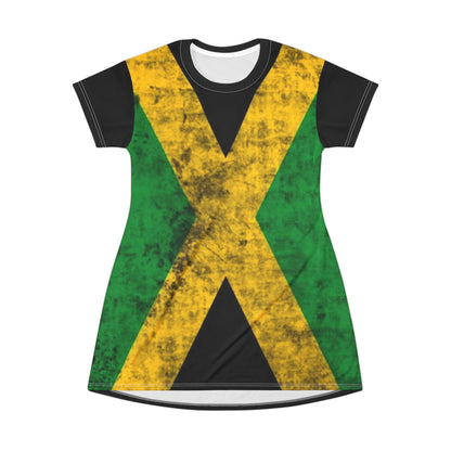 Jamaican Flag Women’s T-Shirt Dress