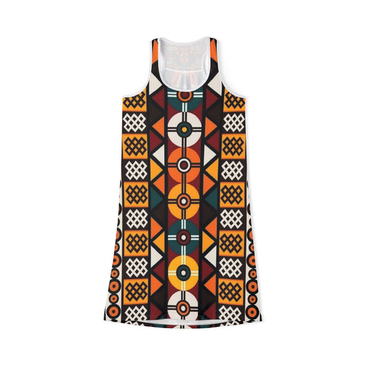 African Geometric Tribal Print Women's Summer Dress