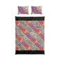 Floral Leopard Stripe Cotton Bed Set — Purple Rose Duvet Cover