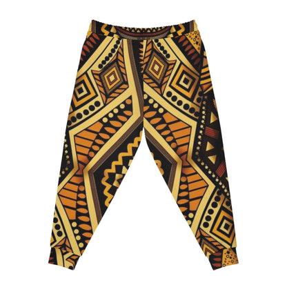 African Tribal Pattern Athletic Joggers — Bold Geometric AOP Sweatpants