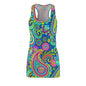 Psychedelic Paisley Racerback Dress — Bright Boho Floral AOP