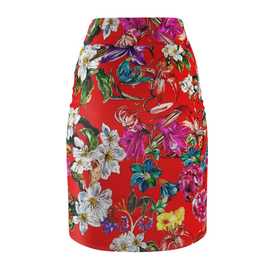 Vibrant Floral Women's Pencil Skirt