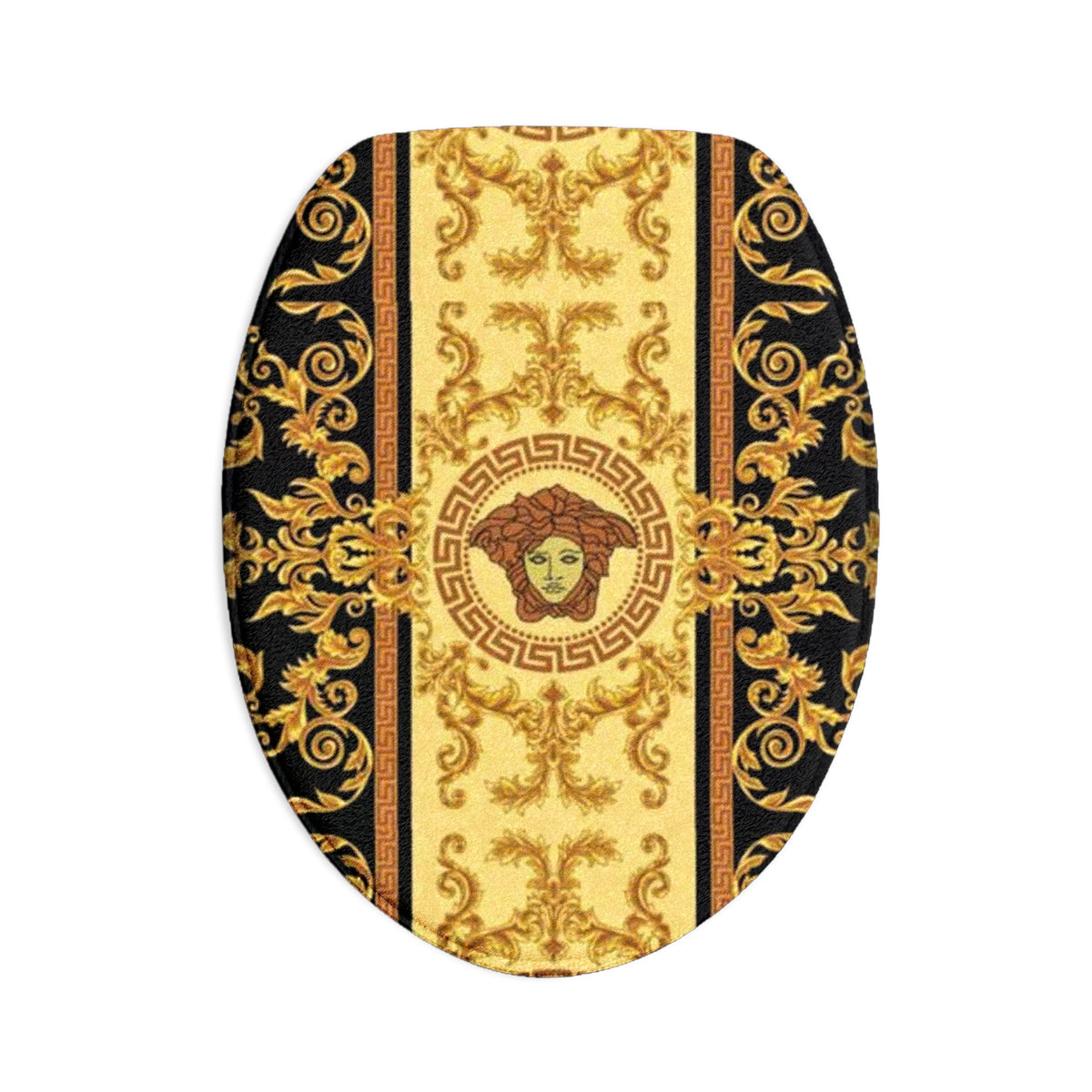 Baroque Medusa Bath Mat Set — 3-Piece Luxury Bathroom Rug Set