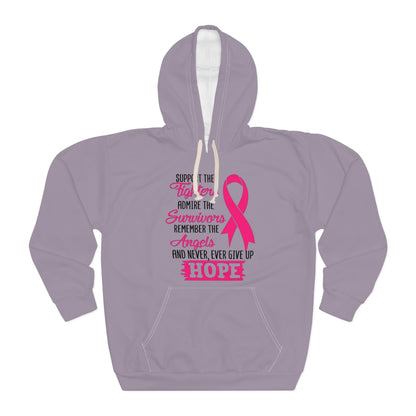 Breast Cancer Awareness Hoodie — "Support the Fighters" Pink Ribbon Pullover